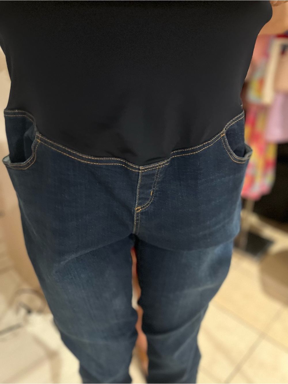 Motherhood Maternity Dark Blue Slim Straight Jeans